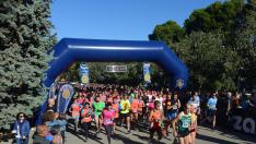 Salida de la II Carrera de la Mujer Contra el Maltrato, este sábado en el parque Grande de Zaragoza.