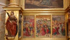 Termina la restauración de las tablas del retablo mayor de la iglesia de Odón