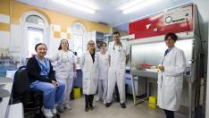 Parte del equipo del hospital Royo Villanova de Zaragoza que lucha contra la sepsis.