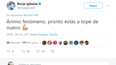 Secuencia de los mensajes intercambiados entre Borja Iglesias y Cucho Hernández.
