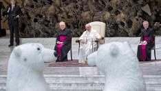 El Papa este miércoles en el Vaticano, donde ha habido una actuación