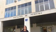 Elena González Estella, trasplantada de médula, está acabando Medicina en la Universidad de Zaragoza.