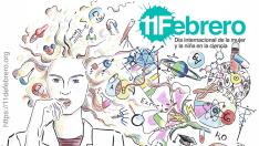 Cartel del 11F, Día de la Mujer y la Niña en la Ciencia