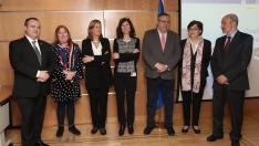 Isaac Pola, Ana Luisa Durán, Pilar del Olmo, Anna Colucci, Alfonso Gómez, María Teresa Baquedano y José Luis cabezas.