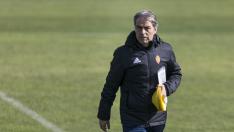 Natxo González, en el campo de entremiento.