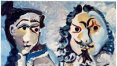 Óleo del artista Pablo Picasso 'Mousquetaire et nu assis'.