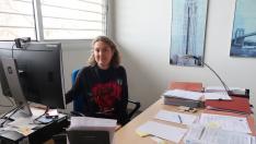 Eva Cerezo, en la Escuela de Ingeniería de la Universidad de Zaragoza.