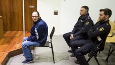 El acusado, durante el juicio celebrado este miércoles en la Audiencia de Zaragoza