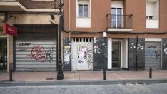 Locales vacíos en las calles de Zaragoza