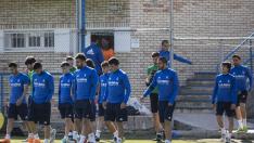 Toquero, ausente en el entrenamiento del Real Zaragoza, que suspende la sesión vespertina