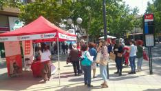 La plaza de Las Canteras fue el sábado 26 punto de información para alquilar viviendas vacías