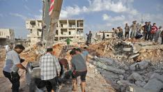 Más de cincuenta muertos en una noche de bombardeos al norte de Siria