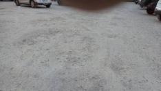 Baches en el parquin de San León.