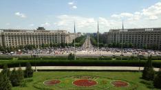 Centro de Bucarest desde el Palacio del Parlamento