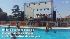Música, buen ambiente y chapuzones en el Slap Festival de Zaragoza