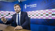 Lalo Arantegui, en una rueda de prensa.