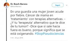 Tuit del doctor Bosch en el que dio a conocer los hechos.