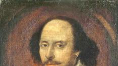 William Shakespeare, en el retrato atribuido a Chandos.
