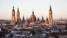 Vistas de la basílica del Pilar de Zaragoza