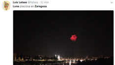 Comentarios en Twitter de zaragozanos que no han podido ver la Luna de Sangre