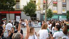 Concentración contra las agresiones sexuales el sábado en Huesca.