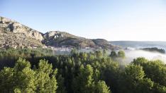 Vistas de la Sierra de Albarracín desde globo aerostático