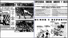 Retazos de HERALDO DE ARAGÓN del Real Zaragoza-Osasuna que se disputó en las fiestas del Pilar de 1982.