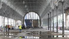 La estructura del Mercado Central luce ahora diáfana tal y como la concibió el arquitecto Félix Navarro hace 123 años.