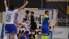 Momento del gol en la victoria (2-0) de la jornada 5 contra el Industrias Santa Coloma.
