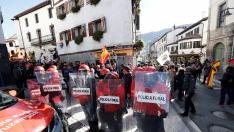 La Policía Foral de Navarra durante el acto de 'España Ciudadana'