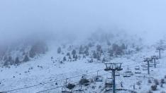 La estación de Candanchú, completamente blanca tras la última nevada