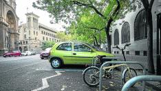 El Consistorio ya ha comenzado a ganar aparcamientos para bicis en espacios de zona azul