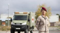 La teniente coronel Ana Betegón, al frente de la Unidad Médica Aérea de Apoyo al Despliegue (UMAAD)