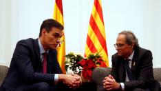 Sánchez se reúne con Torra en el Palacio de Pedralbes