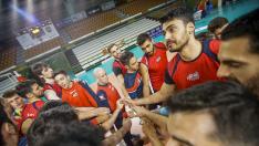 La selección española de voleibol en Teruel