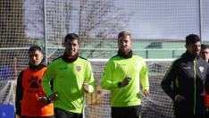 Etxeita y Pulido, sonrientes.