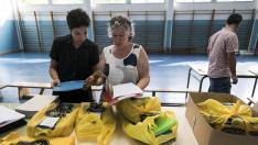 En la Comunidad ya hay centros que gestionan bancos de libros. En la foto, el del colegio Puerta Sancho