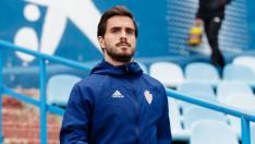 Javi Ros, en La Romareda este miércoles.