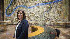 Sara Fernández, en el Ayuntamiento de Zaragoza