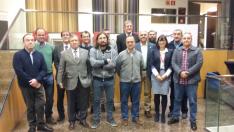Representantes de federaciones, clubes, Ibercaja y Ayuntamiento, en la renovación del acuerdo para los trofeos