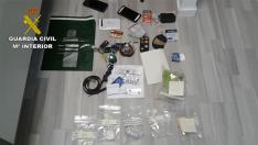 Desmantelado un punto de venta de droga en Mediana de Aragón y Fuentes de Ebro