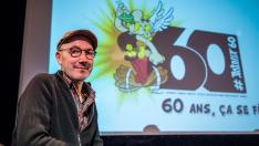 El guionista francés Jean-Yves Ferri posa durante la presentación de lo último de Astérix, 'La hija de Vercingetórix'.