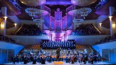 Actuación de la Orquesta Clásica Santa Cecilia en el Auditorio Nacional de Madrid el pasado año.