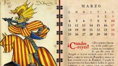 Marzo, en el calendario editado por el Gobierno de Aragón