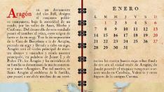 Enero, en el calendario editado por el Gobierno de Aragón