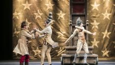 Representación de la obra 'Calígula', con la compañía aragonesa Nasú Teatro, en el Teatro Principal de Zaragoza