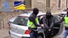 Captura del vídeo que difundió la Policía Nacional cuando se produjo la detención del zaragozano en diciembre de 2018.