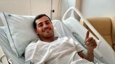 Casillas pasa su primera noche en el hospital estable.