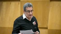 Julio Calvo, en una intervención en el pleno de Zaragoza en febrero