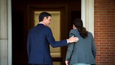 Pedro Sánchez recibe a Pablo Iglesias
